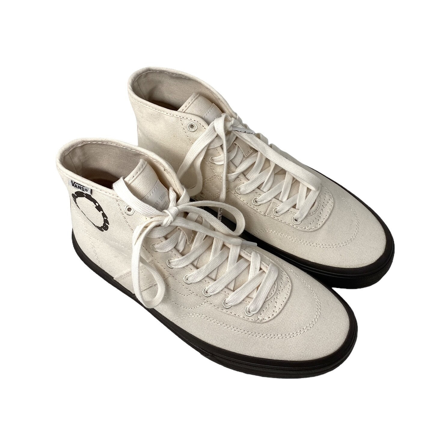 VANS x Quasi Crockett High Decon Shoe Women Size Canvas Beige Casual VN0007QVTBD