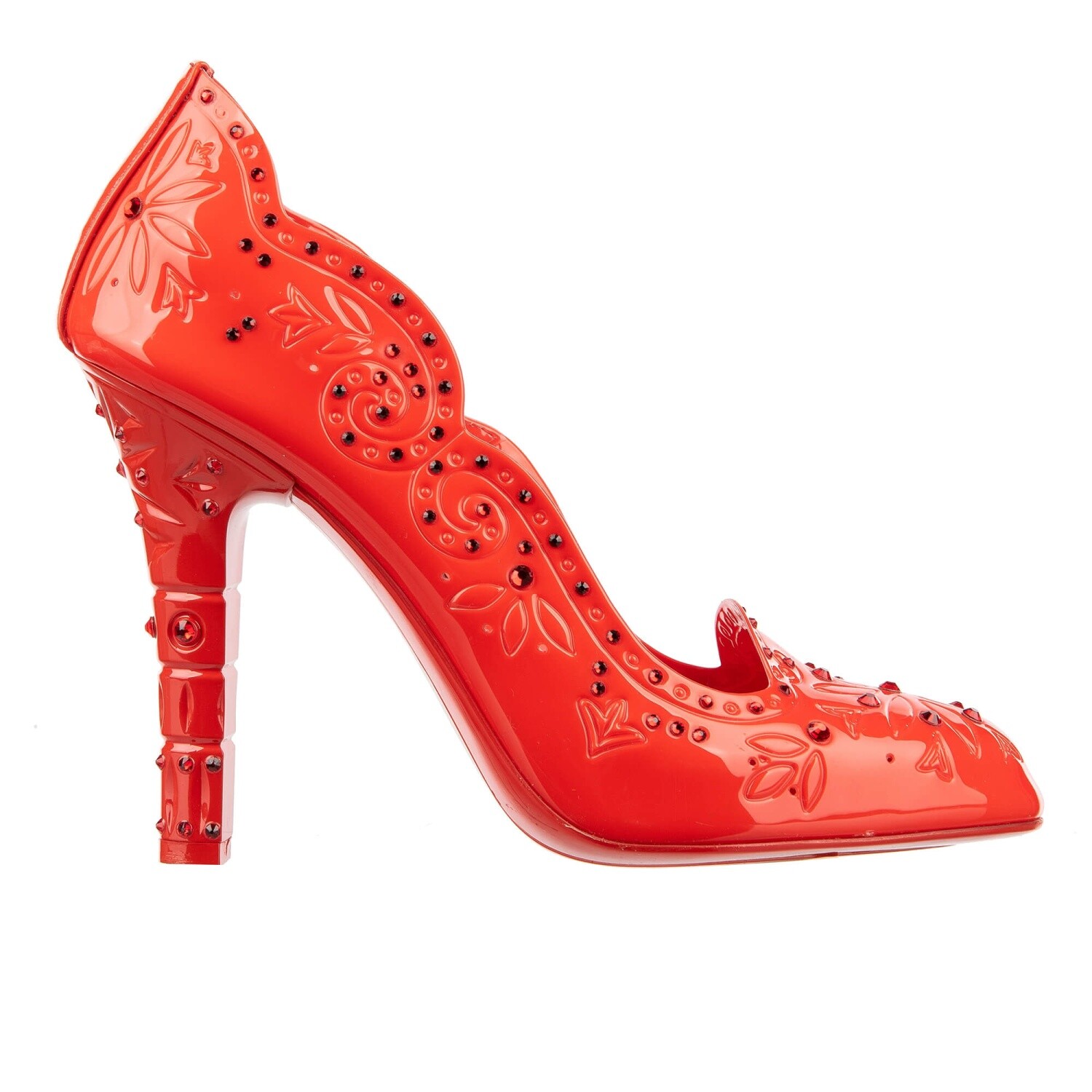 Dolce & Gabbana crystal Cinderella pumps heels red 39 9 09479