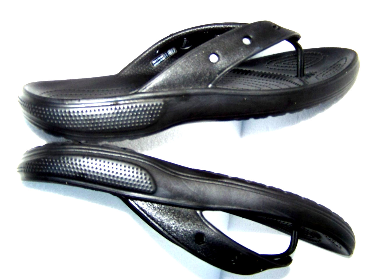 Crocs Baya 10 Wmns / Mens 8 Flip Flop Sandals 208192 Black Slip Ons Unisex NTNEW