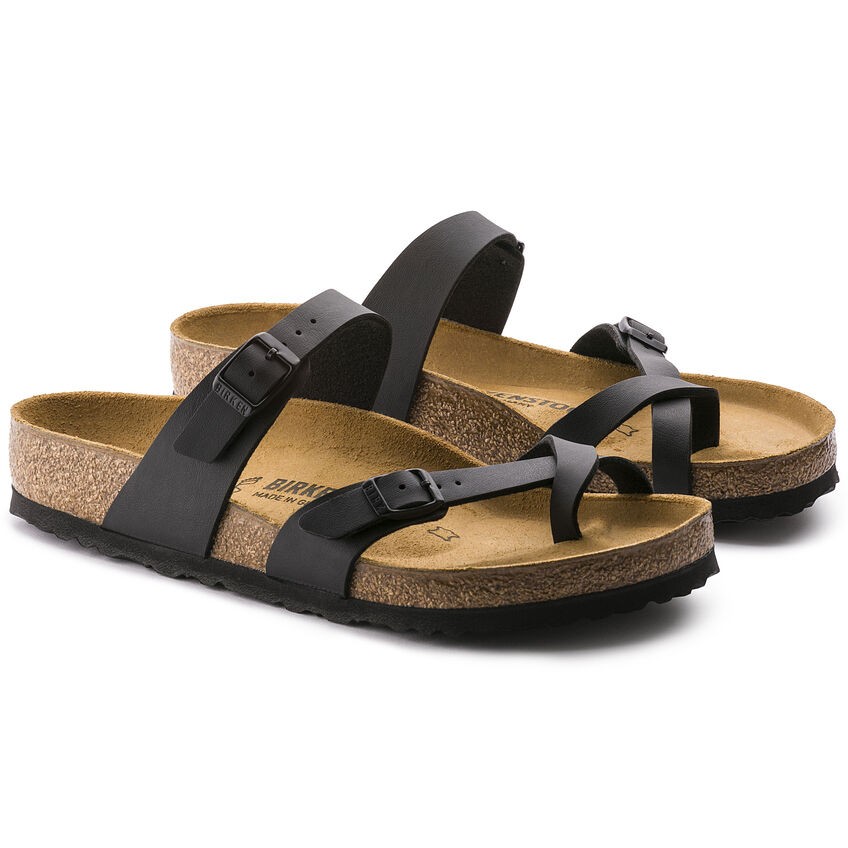 BIRKENSTOCK MAYARI BLACK REGULAR/WIDE WIDTH MEN’S WOMEN’S THONG SANDALS