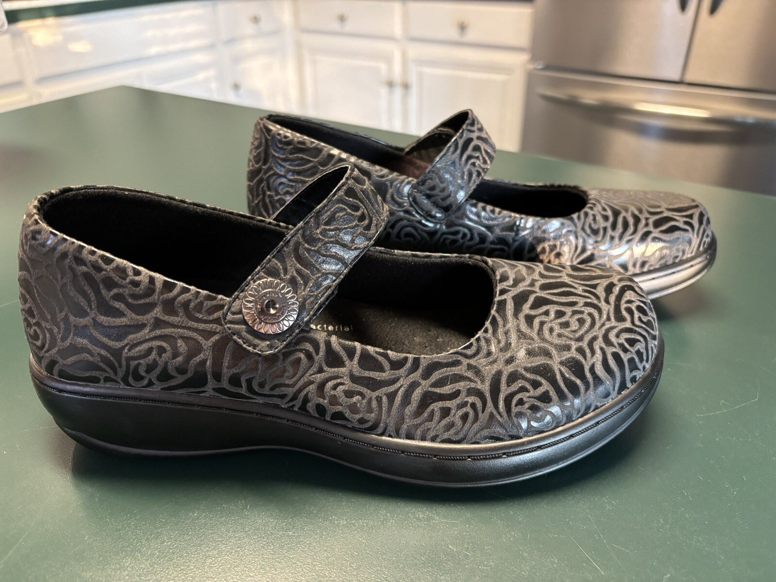 Spring Step Professional Mary Jane Shoes Size 8 Black Slip Resistant Antifungal