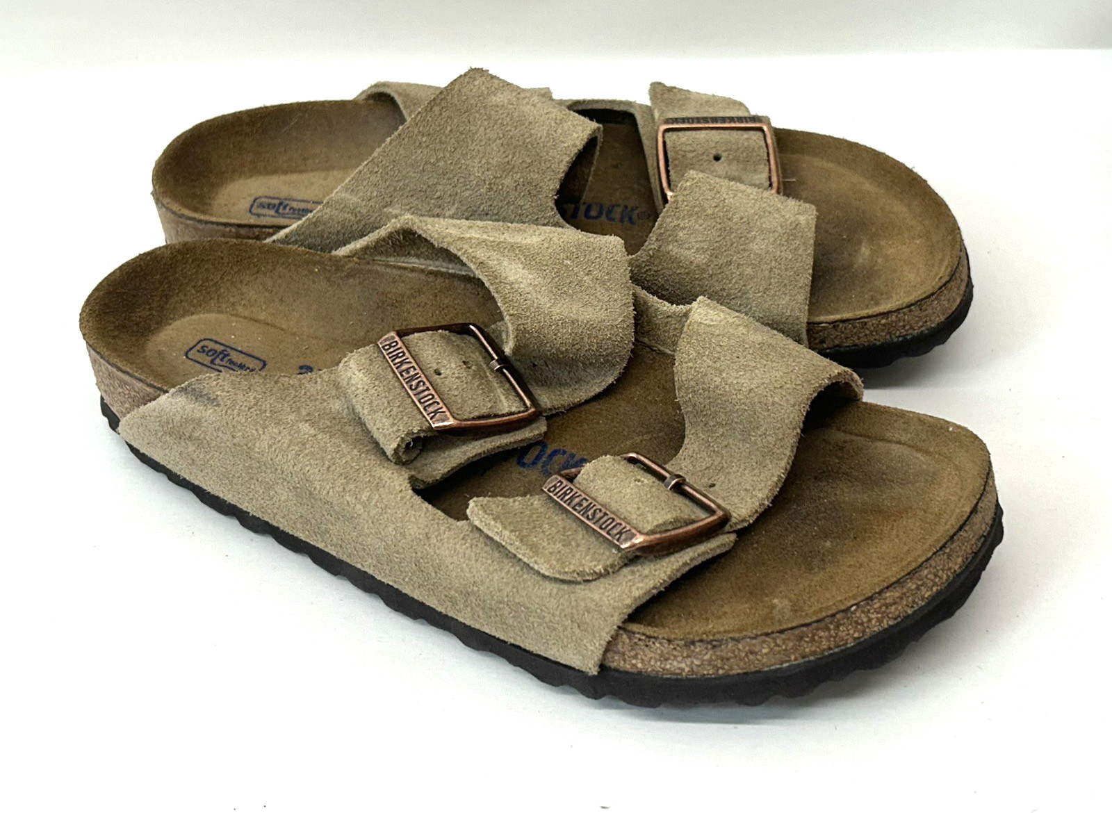Birkenstock Arizona Taupe Suede Sandals EU 37 US 6 – 6.5 N Soft Footbed
