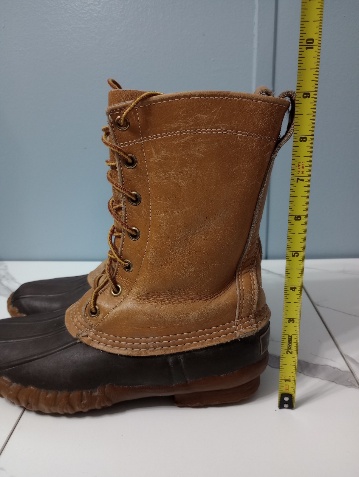 LL Bean Maine Hunting Shoe Women 6 Made In USA Outdoor Leather Brown