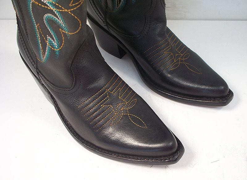 Botas Caborca for Liberty Black 7.5 Women’s Amelia Star Stitched Western Boots