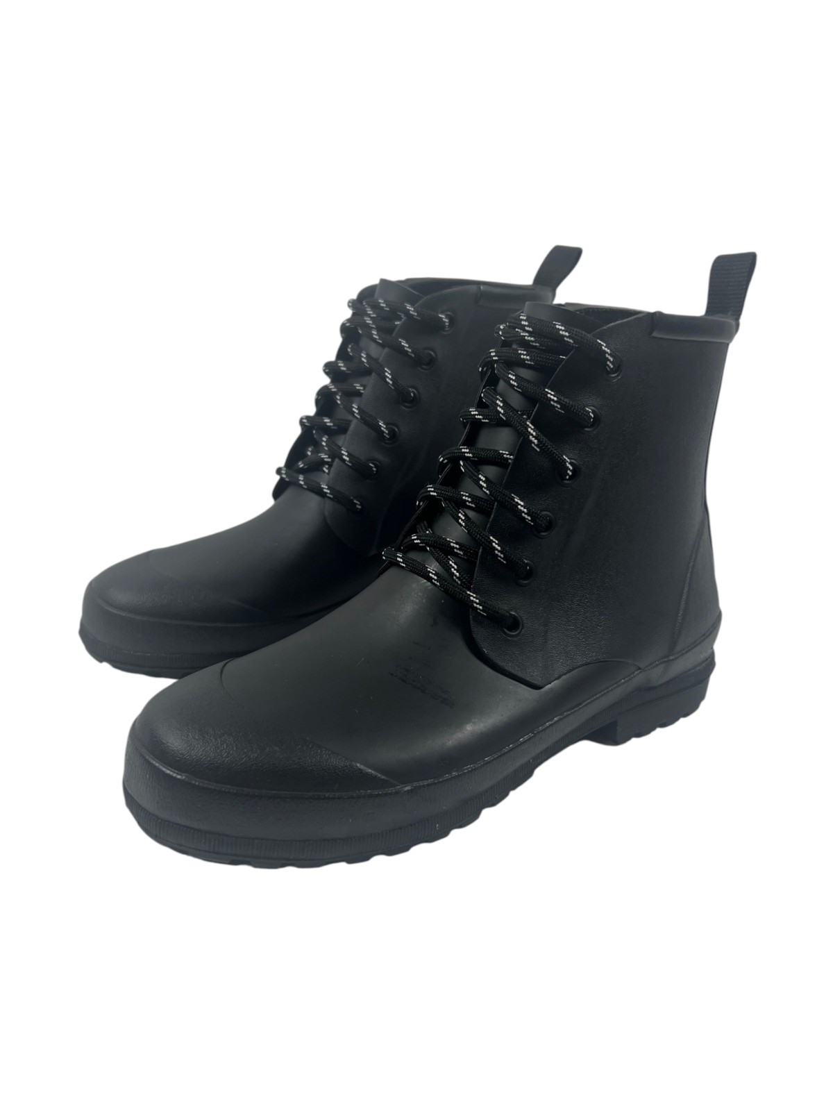 Madewell Boots Womens 6 Rain Boots Lace Up Lugsole Commute Travel Comfort Black