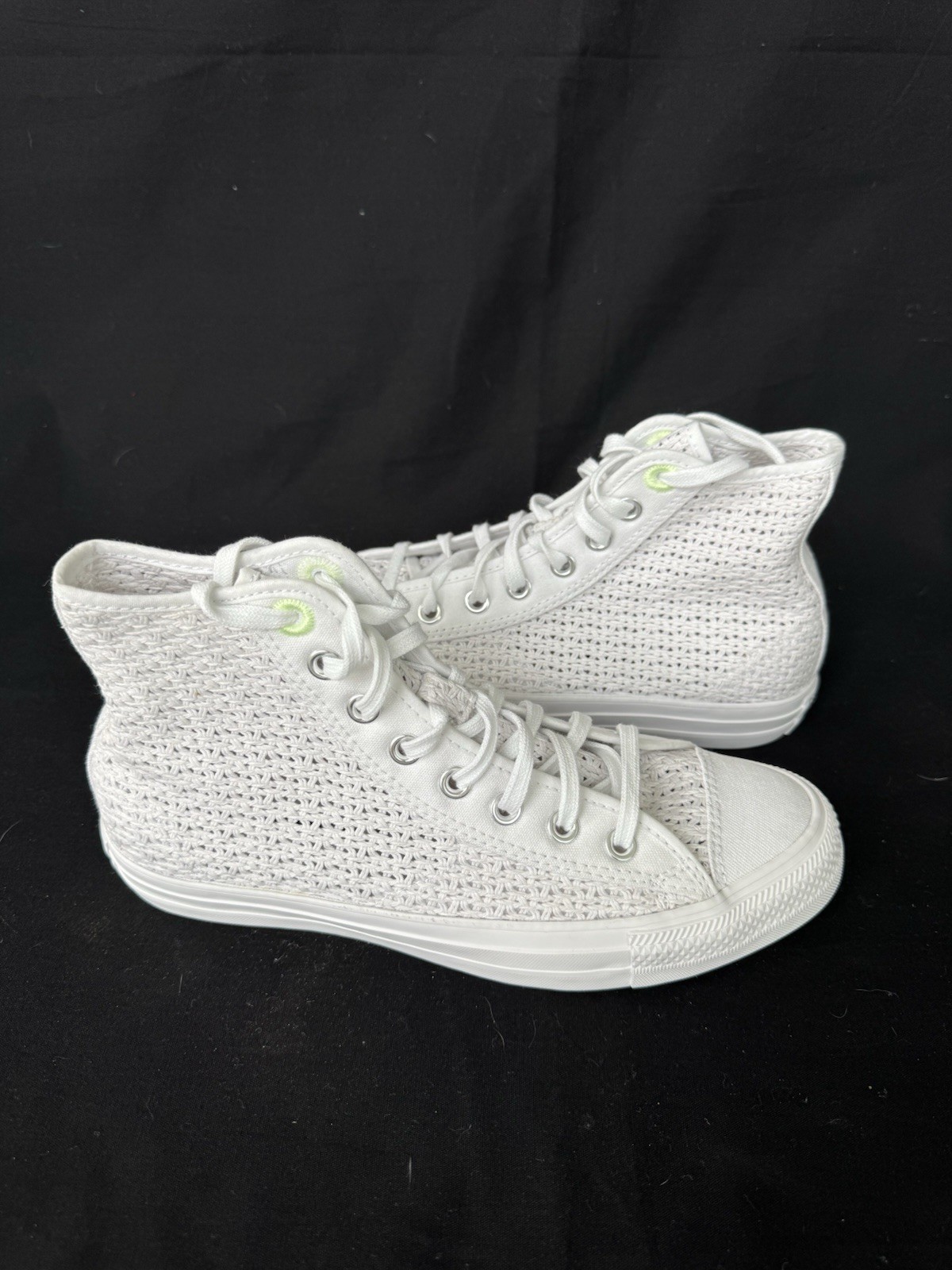 Converse Chuck Taylor All Star High Top Knit Sneakers White 8.5 NEW