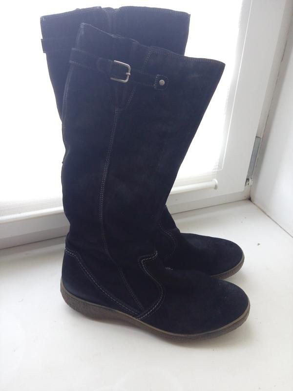 Women Ecco Boots Black Suede 36 #3PYF