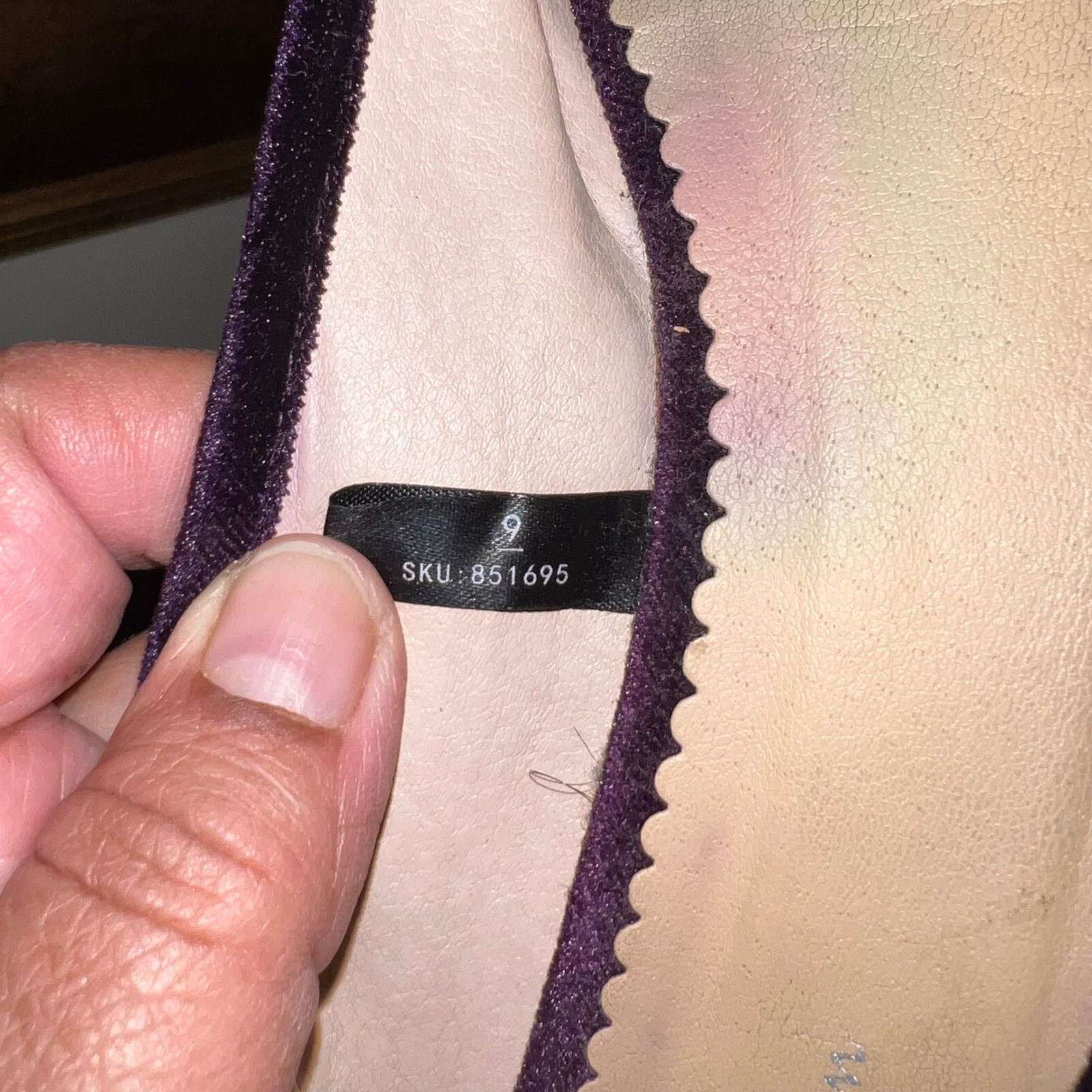 Lily Morgan Womens 9M Purple Velvet Ballet Flats Bow Detail Casual Workwear Chic