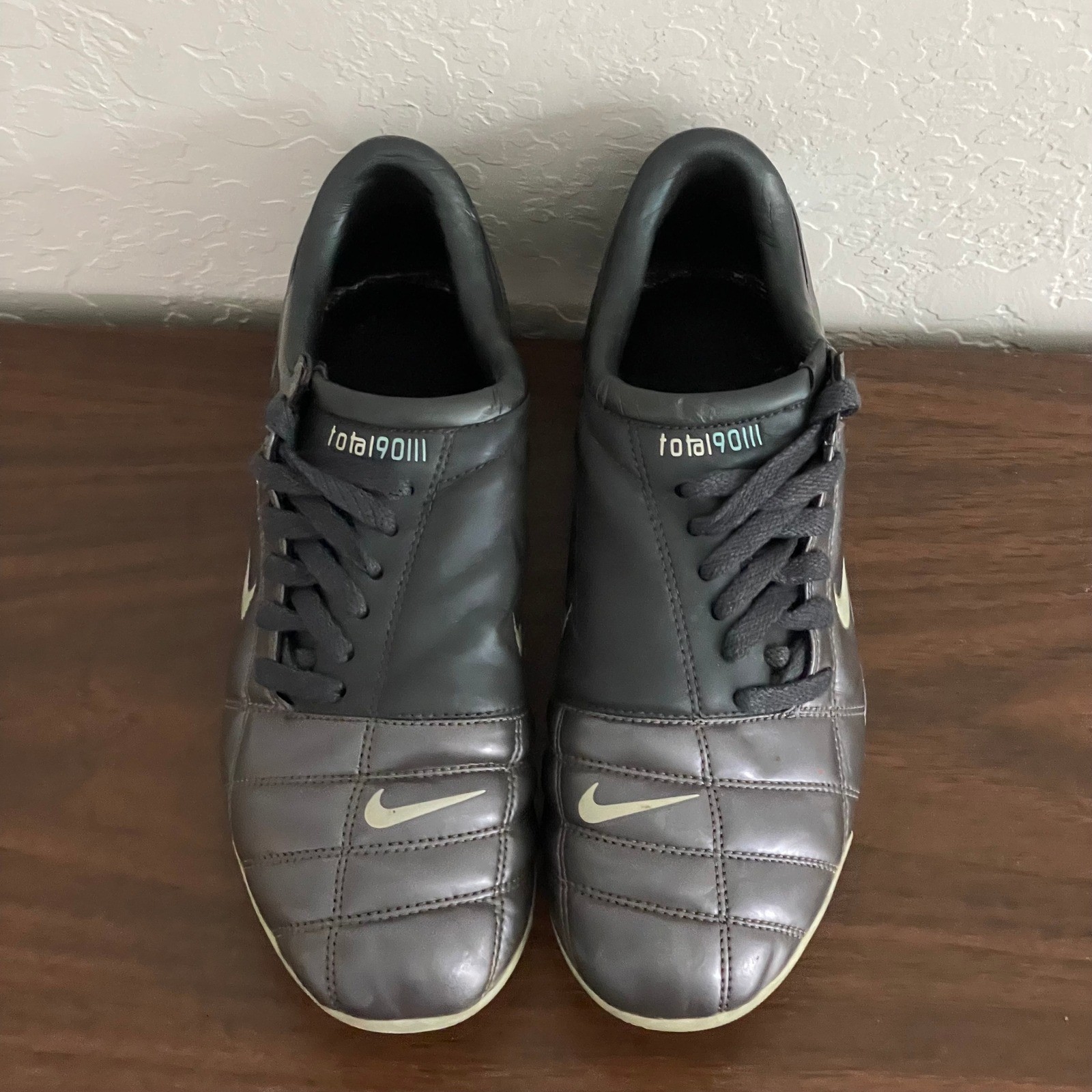 Nike Total 90 III FG Womens 8.5 Plum Grey Vintage Soccer Cleats Rare Y2K