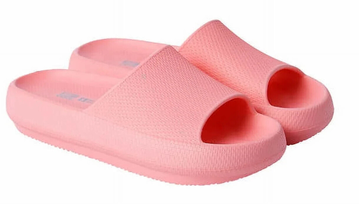 32 Degrees Unisex Cushion Slide Sandals, Pink, XL W11-12/ M9-10