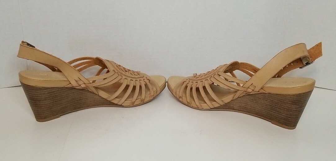 CL Chinese Laundry Shoes Heist Burnished Pale Nude Sandals Wedge Woman’s Size 10
