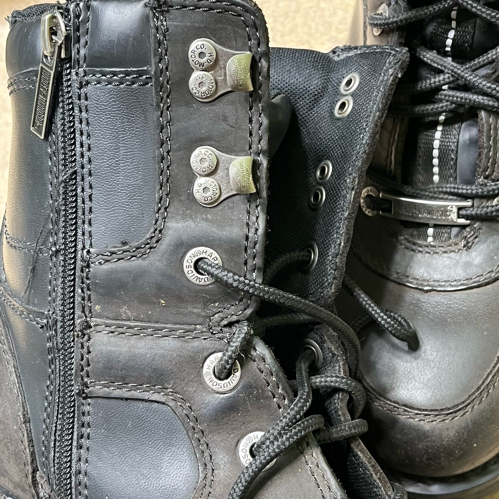 Harley-Davidson Boots Womens 10 Mallery 6.5 Inch Riding Motorcycle Leather READ!