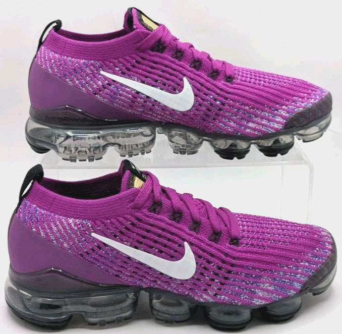 Nike Air VaporMax Flyknit 3 Vivid Purple Women’s Size 8 SAMPLE *See Description*