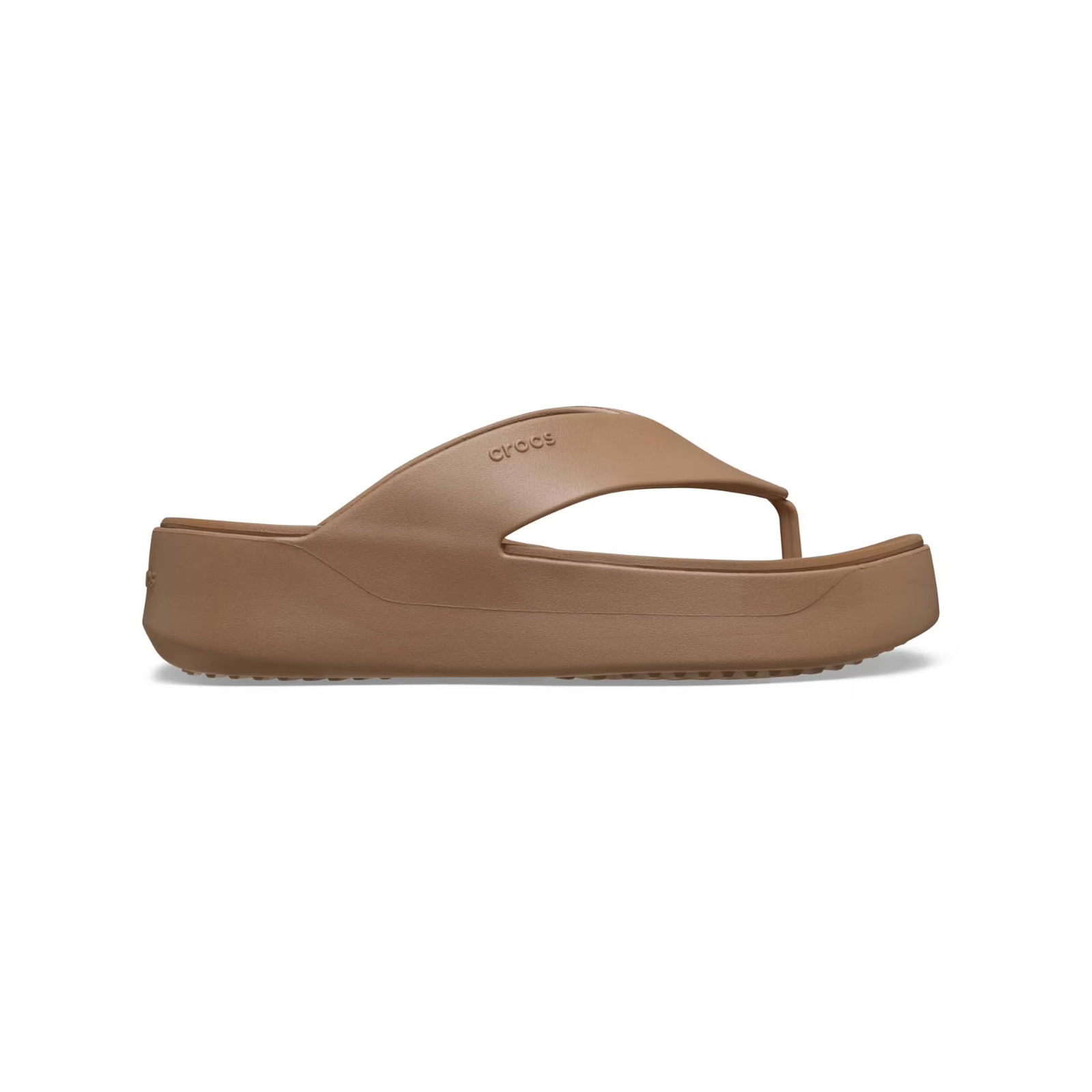 Authentic Crocs Women’s Getaway Platform Flip Flop Sandal Comfort Milk Chocolate