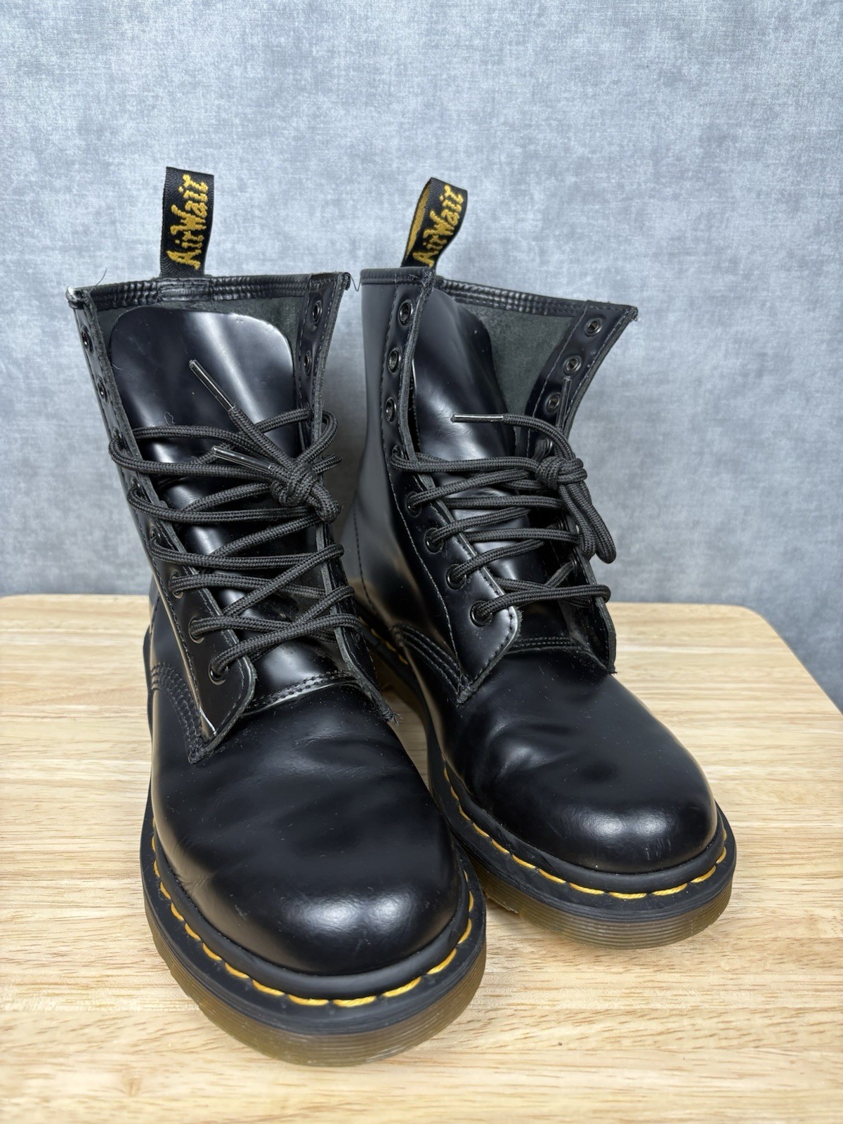 Dr. Martens 1460 W Black Smooth Leather 8 Eye Boots Women’s US 8 EU 39 Thailand