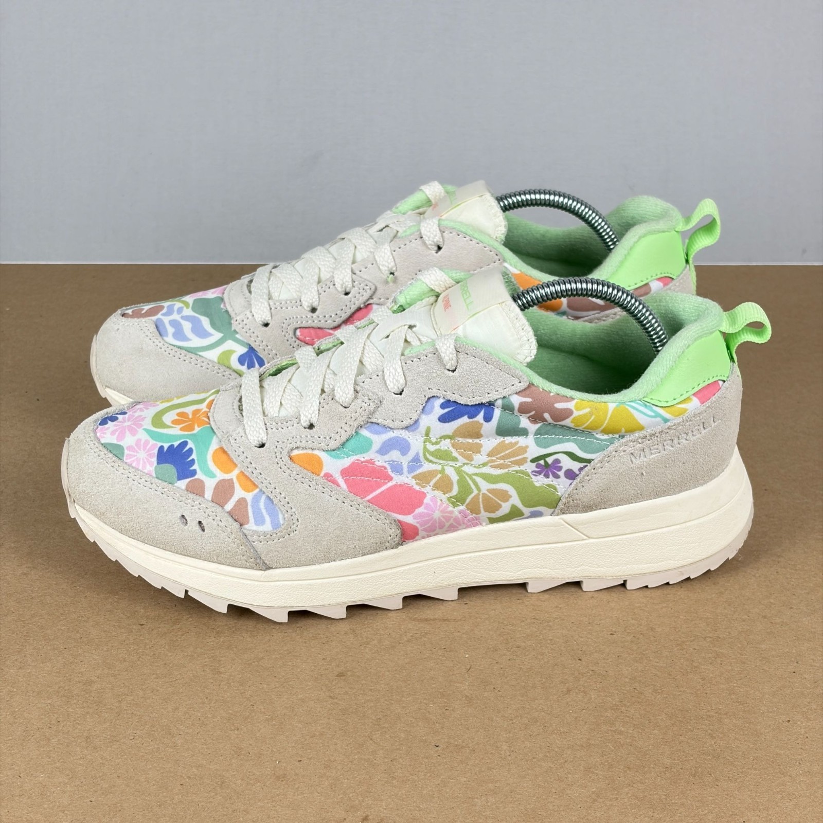 Merrell Alpine 83 Sport Floral Athletic Shoes Womens 9 Beige Multicolor Lace Up