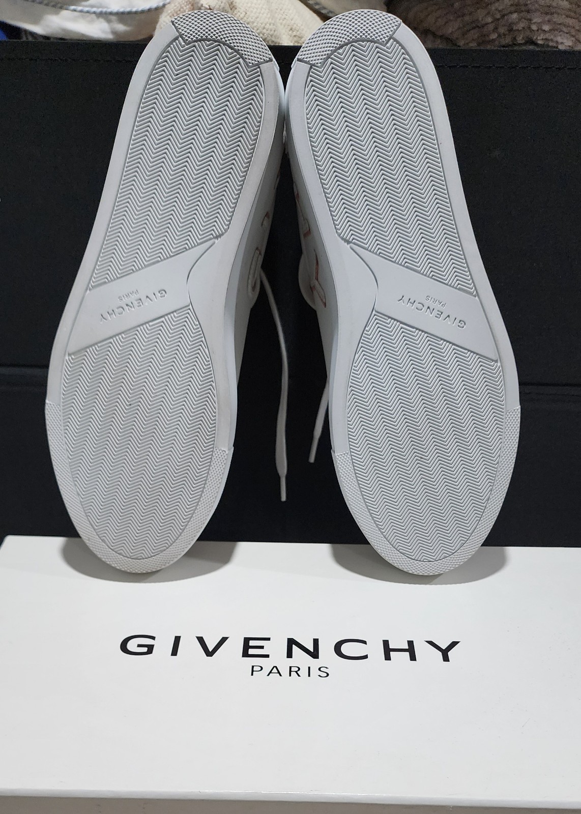 Givenchy Sneakers, Women Size 39 1/2, White/Salmon