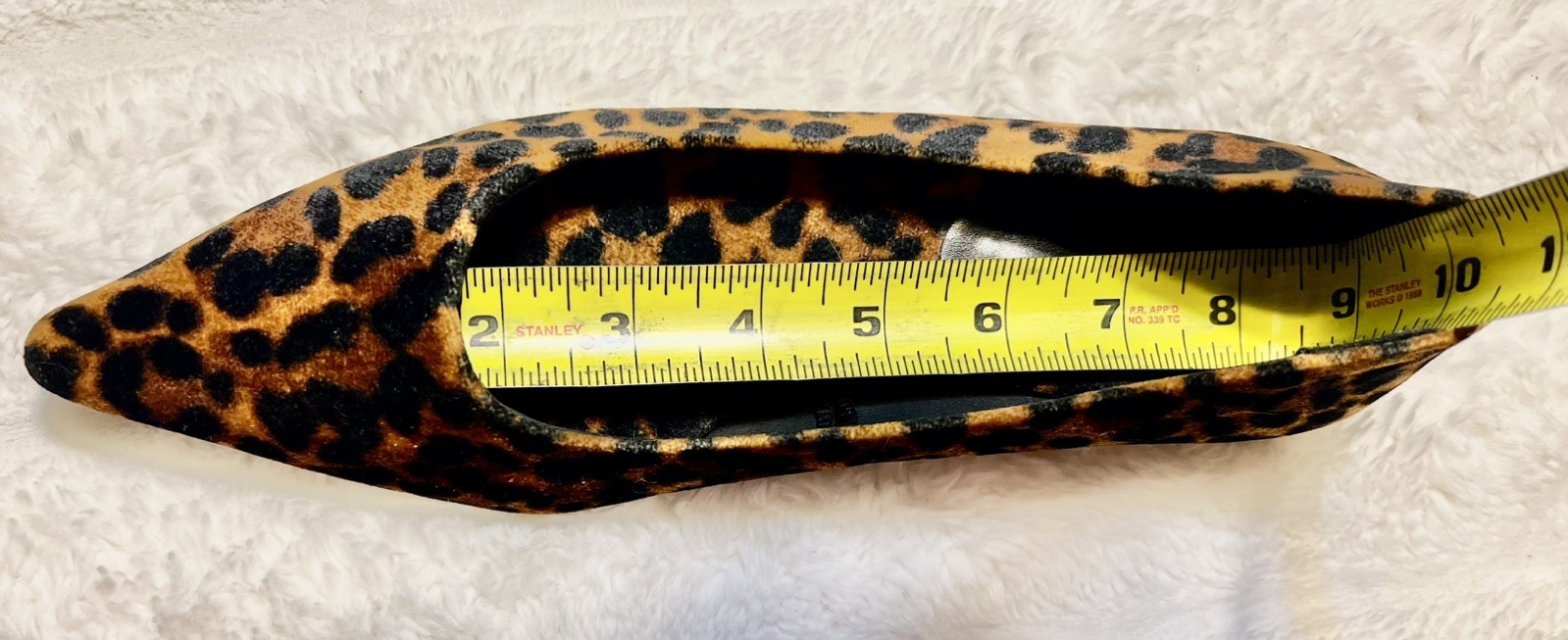 Zara Women’s Animal Leopard Print Ballet Flats Slip OnPointed Toe SZ US6 EU36