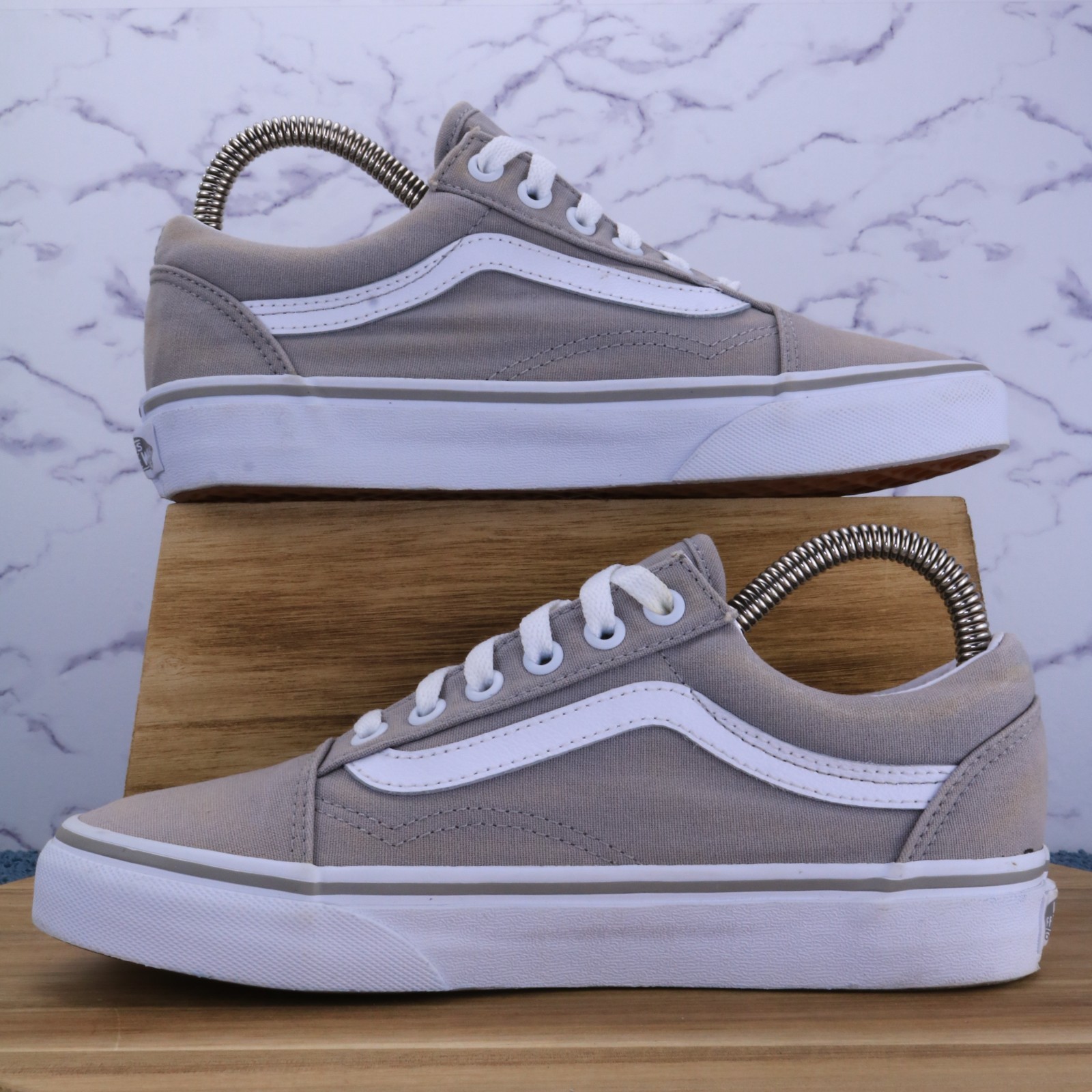 Vans Shoes Old Skool Sk8 Gray Canvas Skate Low Sneaker 751505 Sz Men 5 Women 6.5