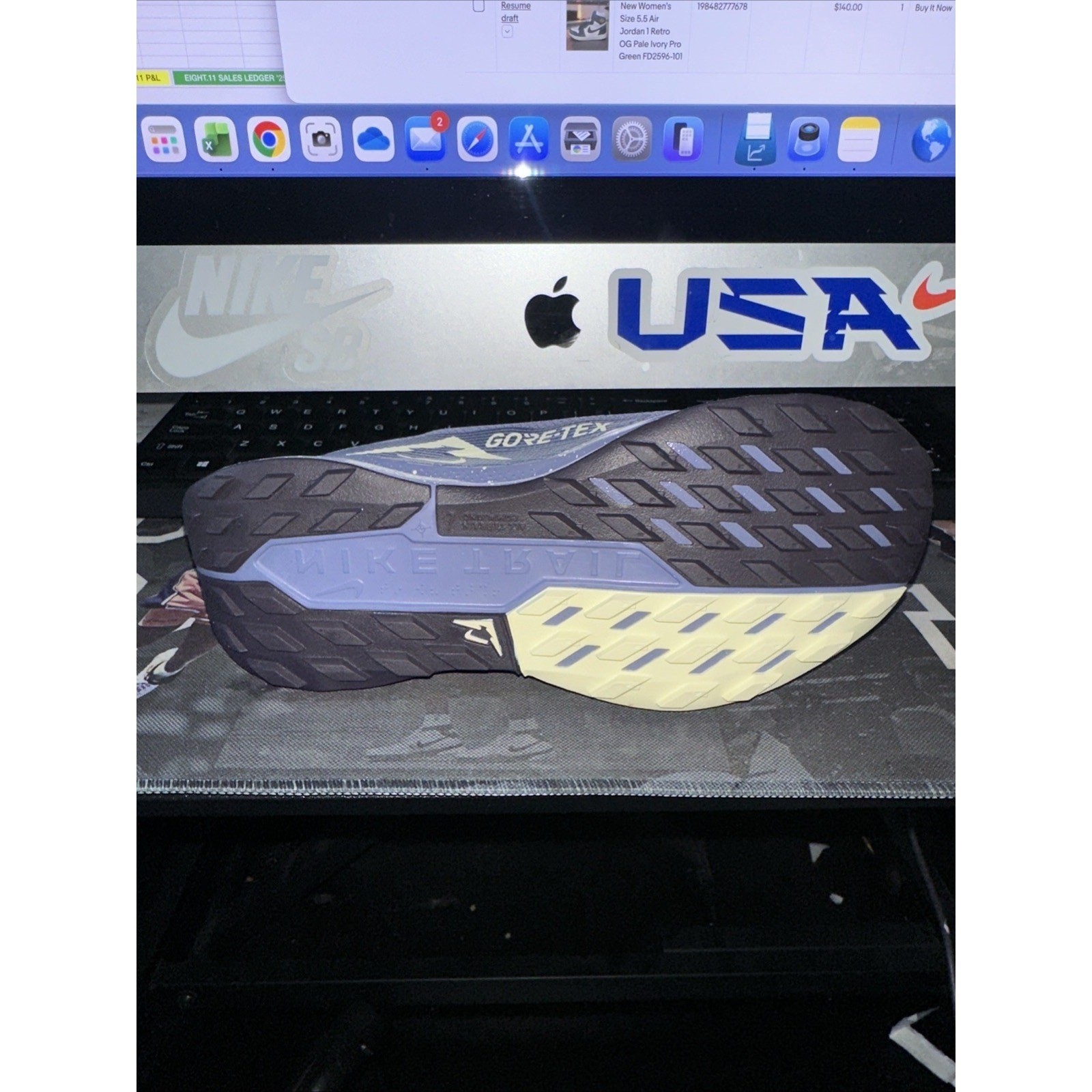 New Women’s Size 6 Nike Pegasus Trail 5 GTX Goretex World Indigo FQ0912-402