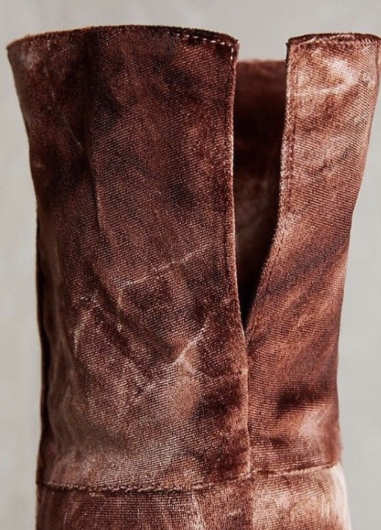 Free People Silent D Boot Over The Knee Heel Ombre Velvet brown tan 41/ 10 NEW