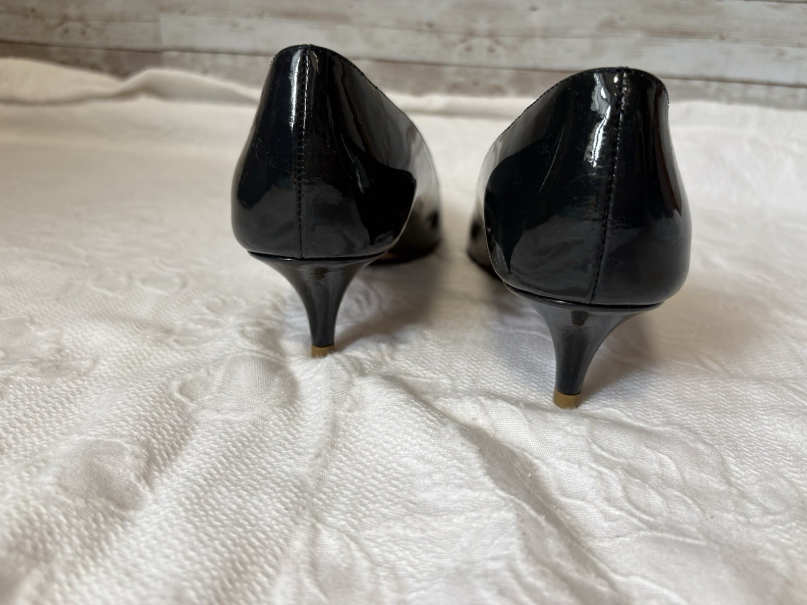 FABIO RUSCONI Black Patent Leather Pumps Women’s Made in Italy EU 38