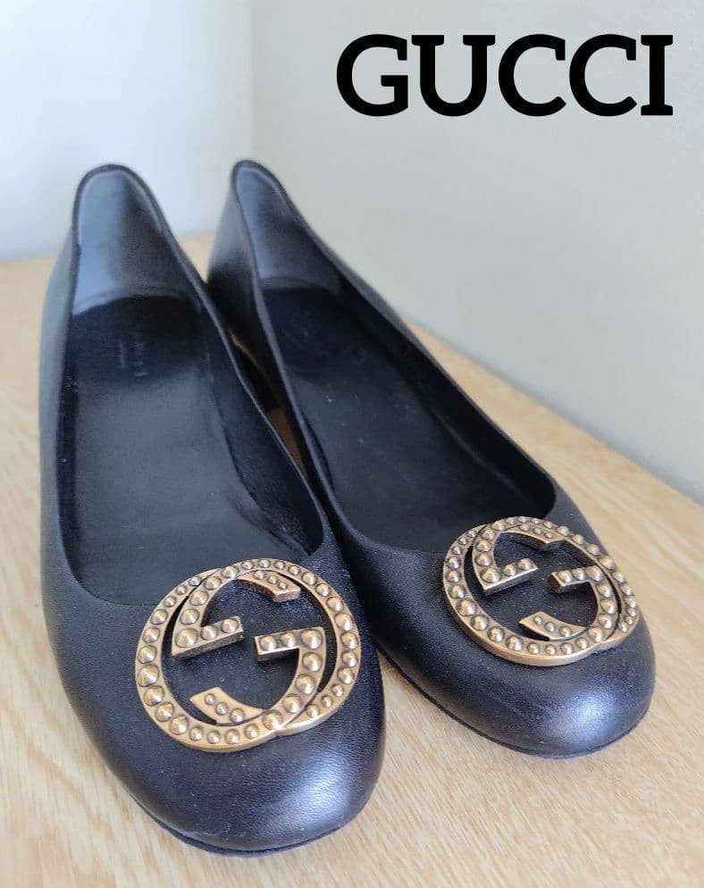 GUCCI Shoes Pumps Heel Interlocking G EU 36.5 US 6.5 Authentic