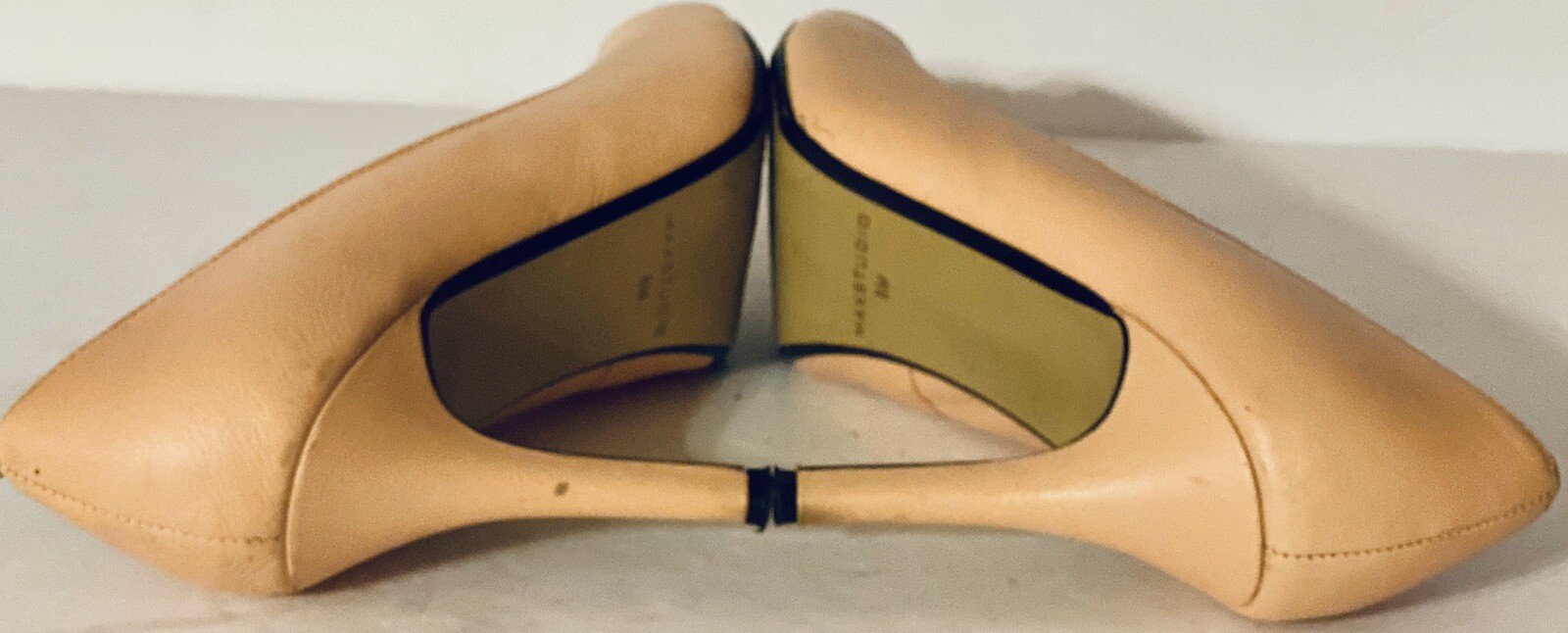 Max Studio Pink Leather Semi-Round Toe “Marais” Pumps Size 8M GUC!