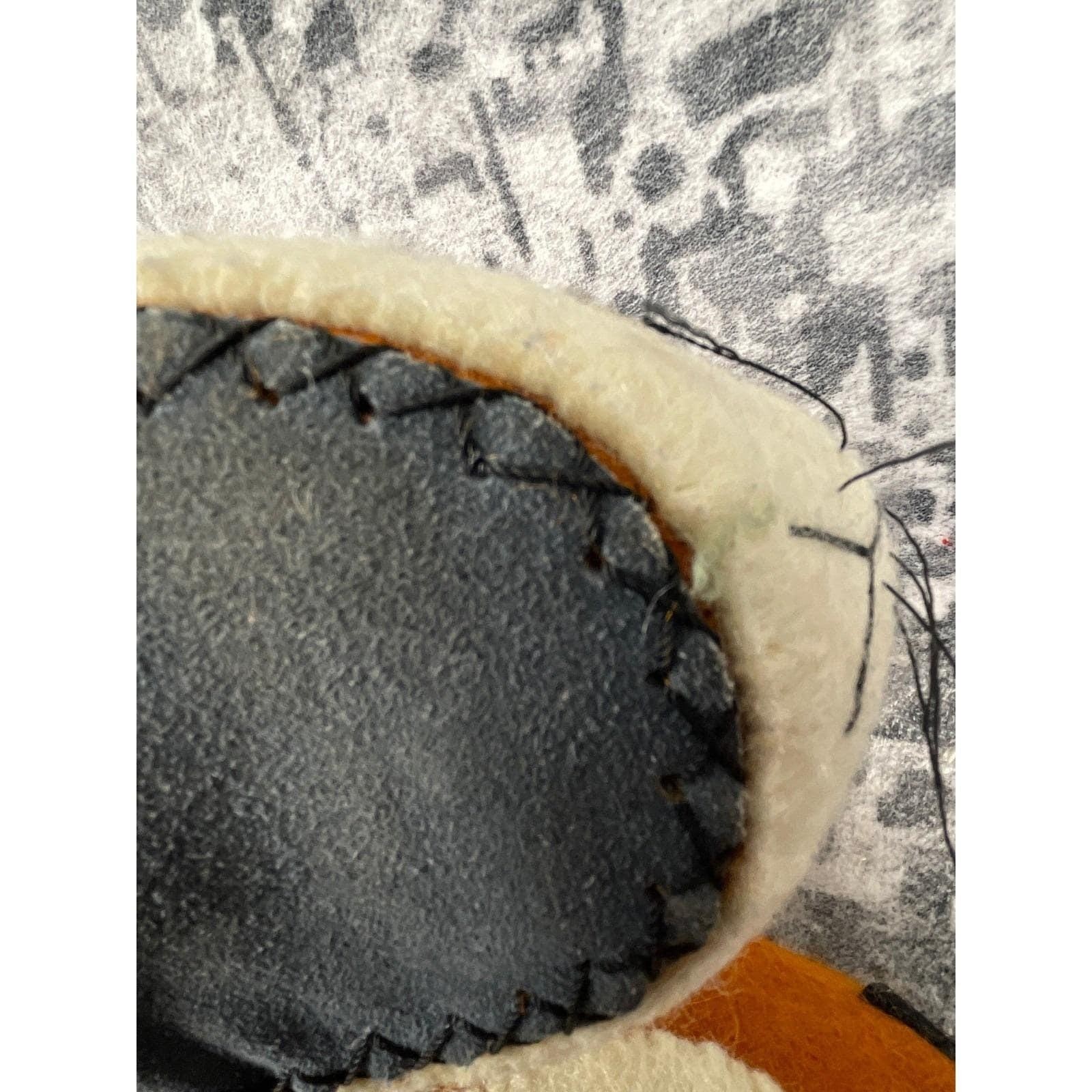 Handmade by Sew Heart Felt Women Slippers Sz 9.5 Finlay Fox Orange Wool Animal