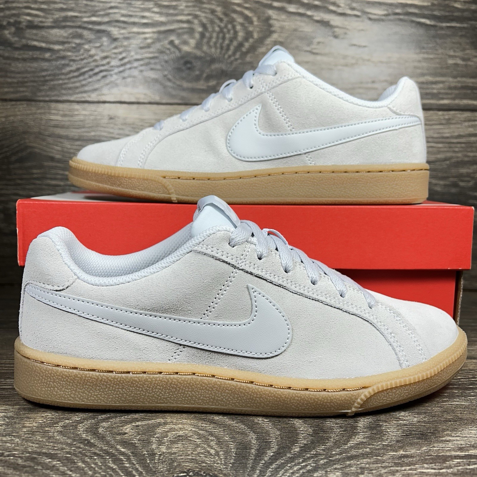 Nike Women’s Court Royale Suede Platinum Gum Casual Shoes Sneakers Trainers New