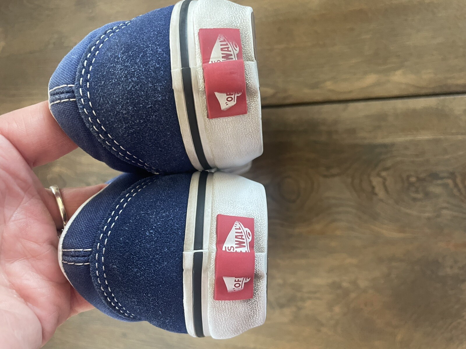 VANS Old Skool Suede Low Top Shoes Sneakers Blue White Women’s Size 5 Men 3.5