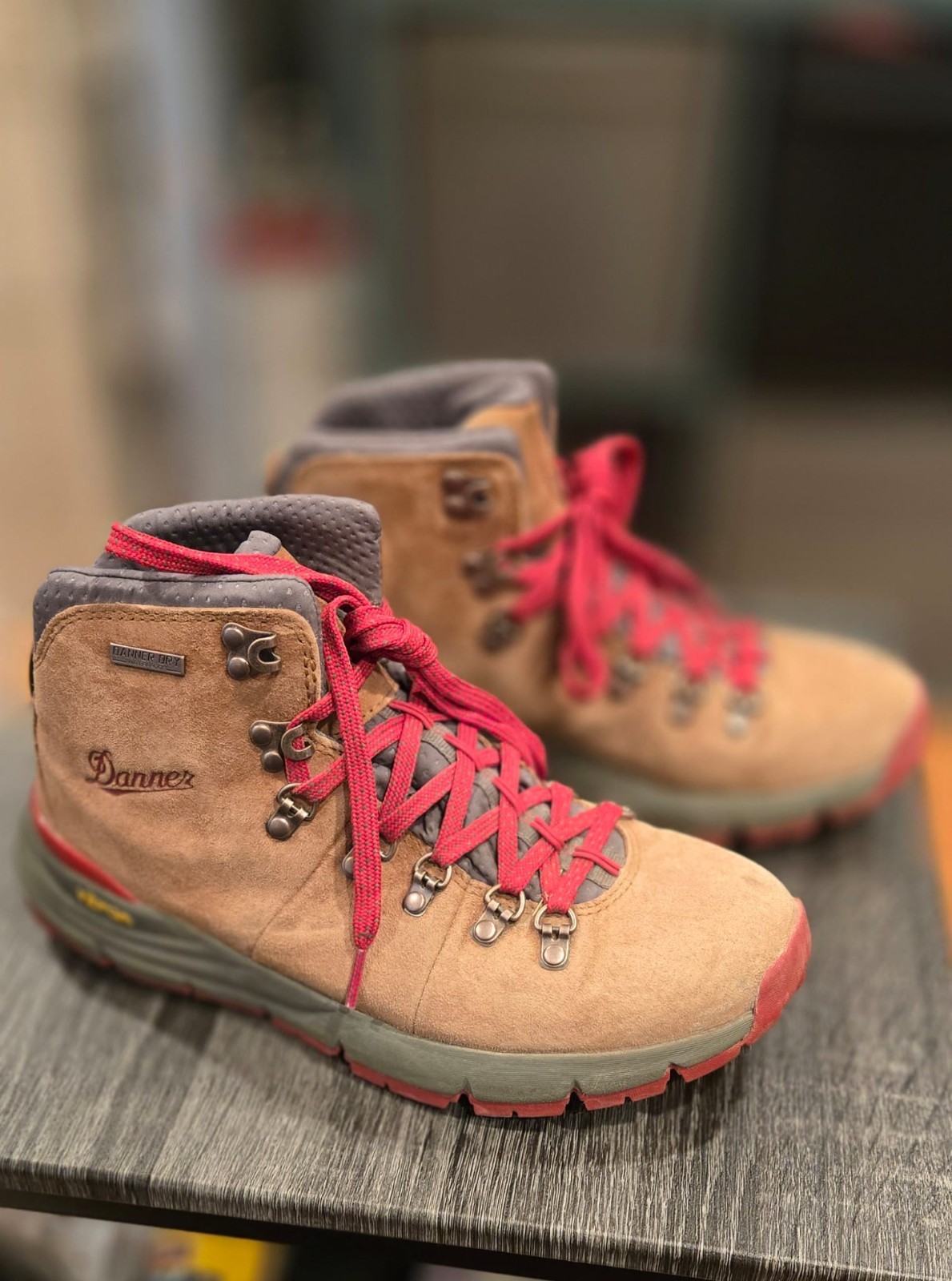 Danner Women’s Mountain 600 Waterproof Hiking Boots Mid Brown Red (8.5)