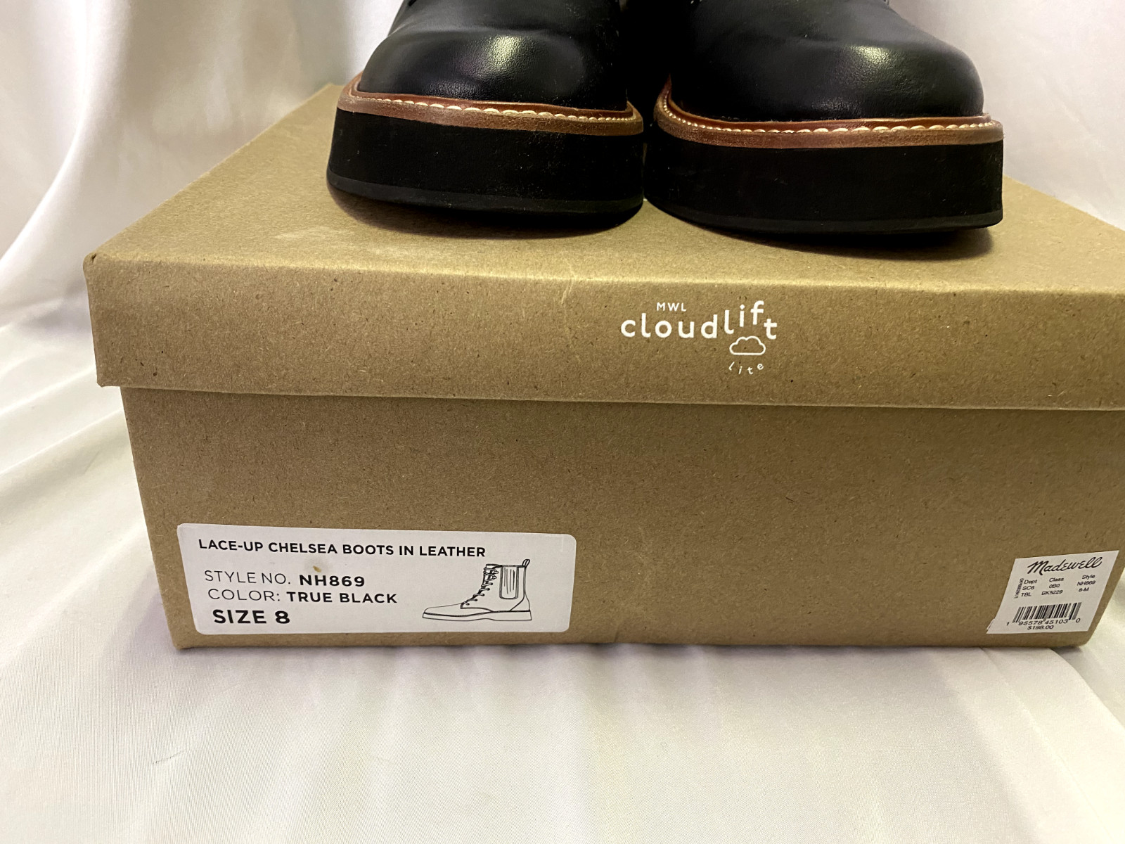 Madewell® Jordin Lace Chelsea Boot, in True Black, Size 8, New in Box!