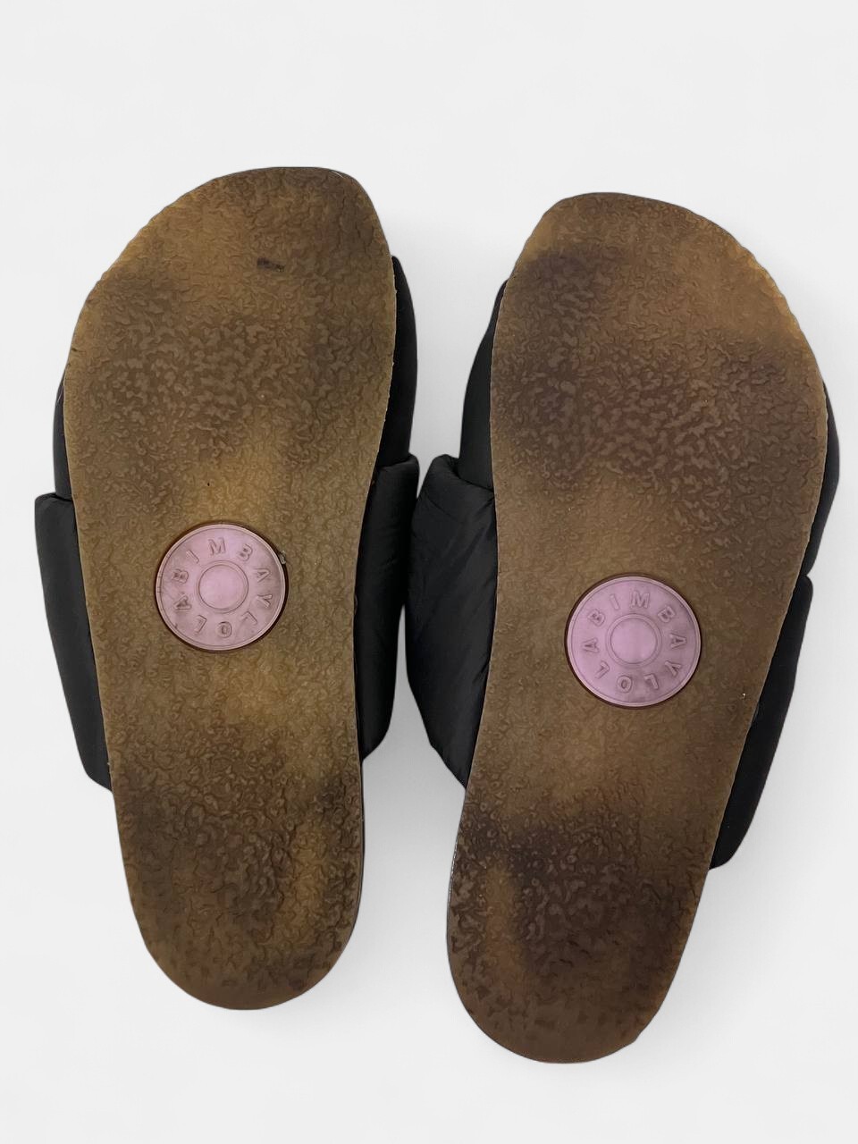 Black flip flops with soft puffy upper from bimba y lola US 6/ UK 4/ EU 37