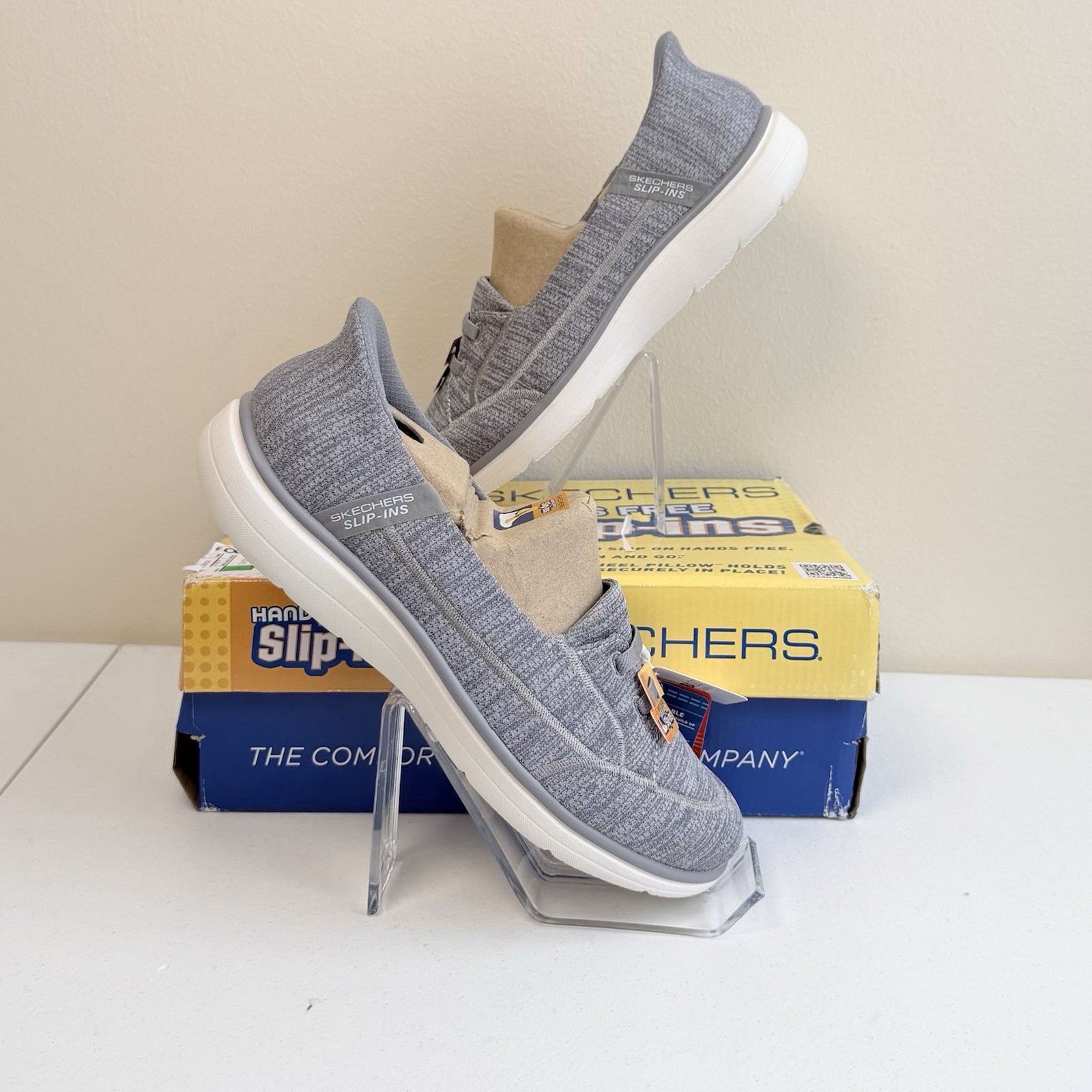 Skechers Hands Free Slip-Ins On-The-GO Flex Womens 8.5 Wide Grey Shoes