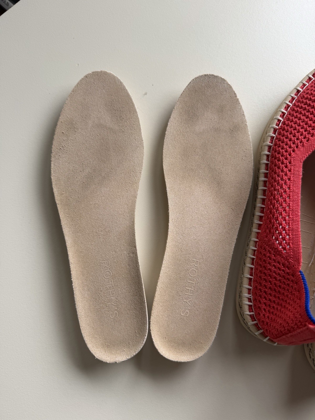 Rothy’s The Espadrille Flats Reddish Knit Slip-On Shoes Size 8