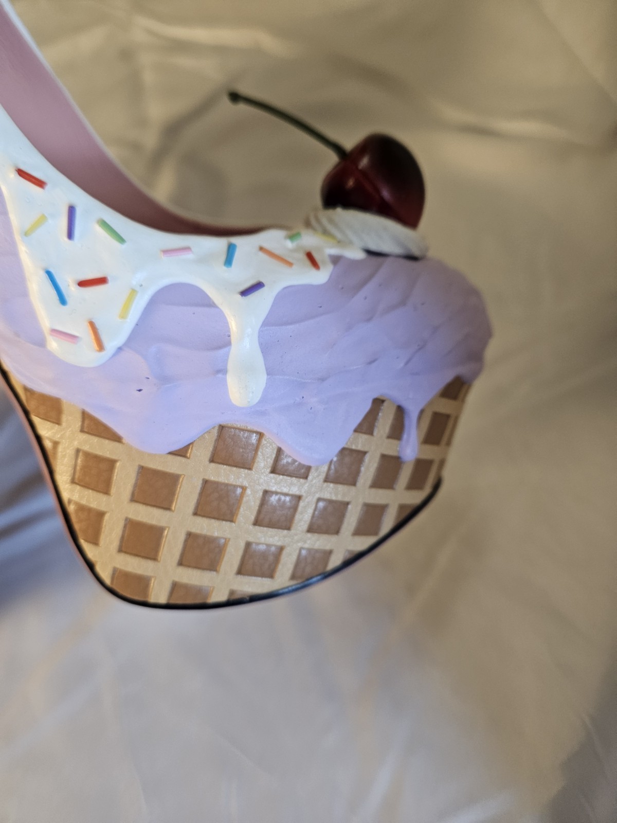 Shoe Bakery Ice Cream Cone Heels Whimsical Statement Handmade 8 Dessert Theme