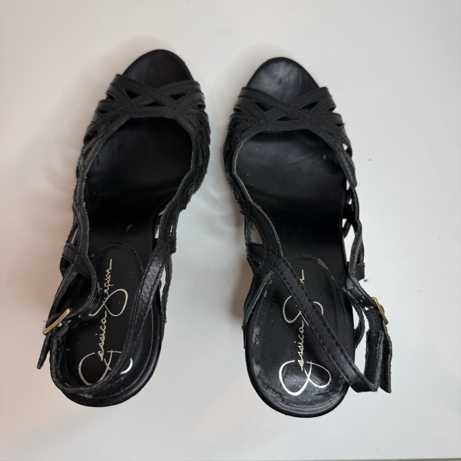 Jessica Simpson Kastello Black Open Toe Sandal – size 7.5