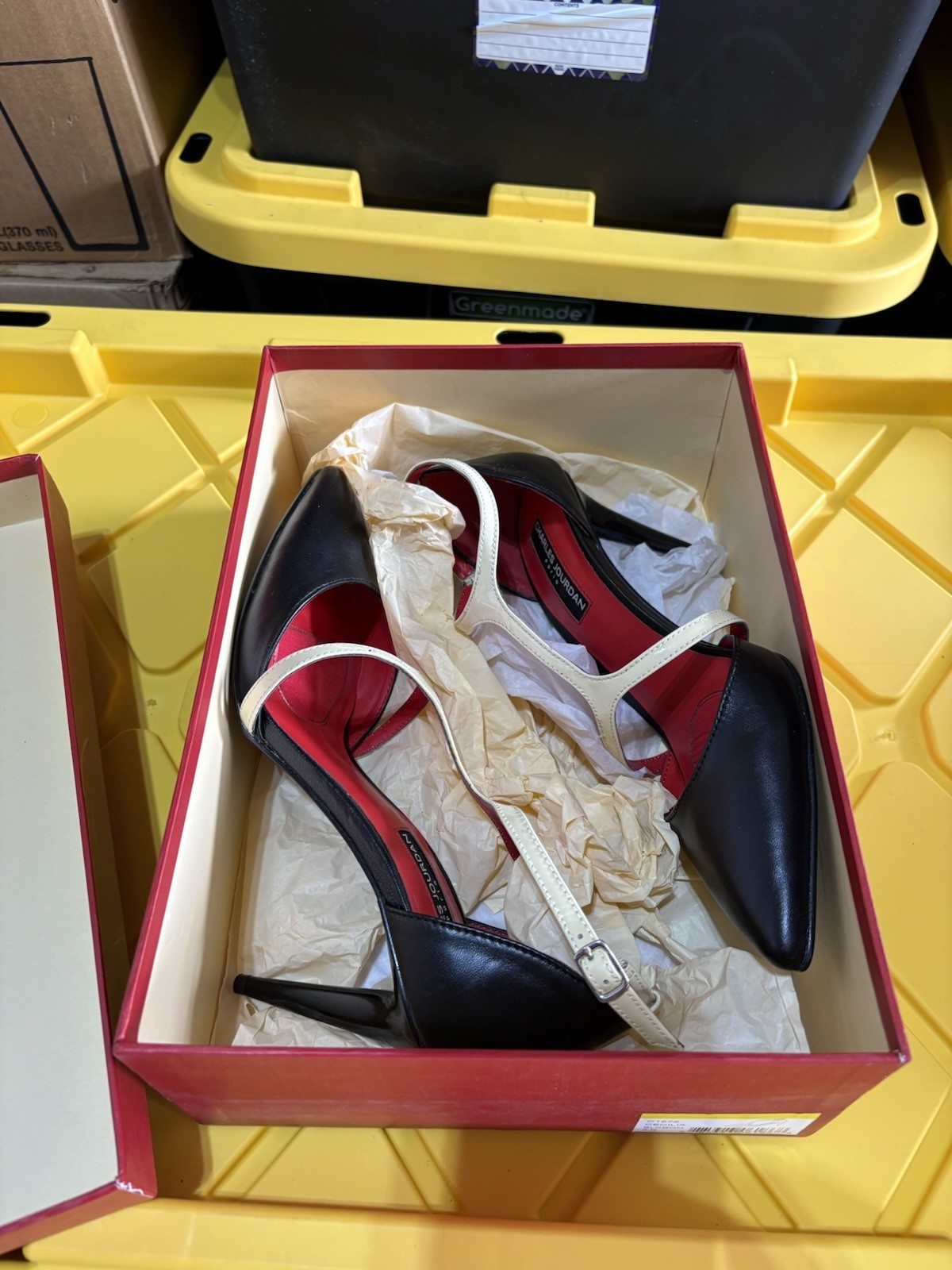 Charles Jordan Cecilia WOMENS Leather High Heel with original box NEW BEAUTIFUL