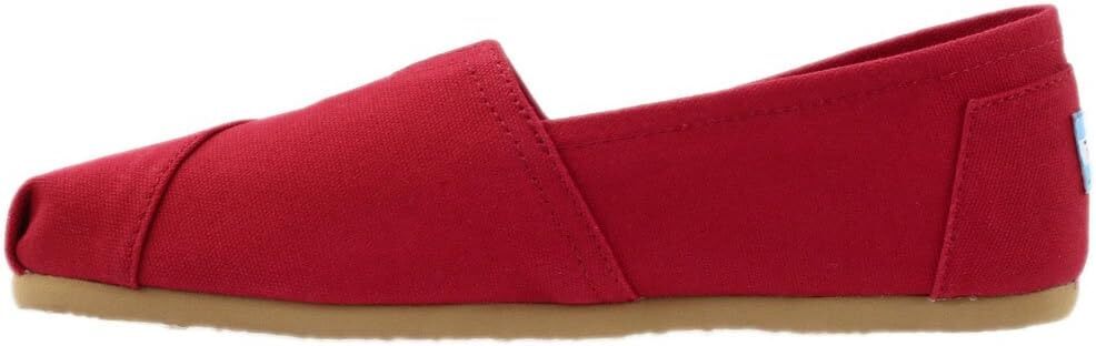 Toms Womens Alpargata Canvas Slip-On Red