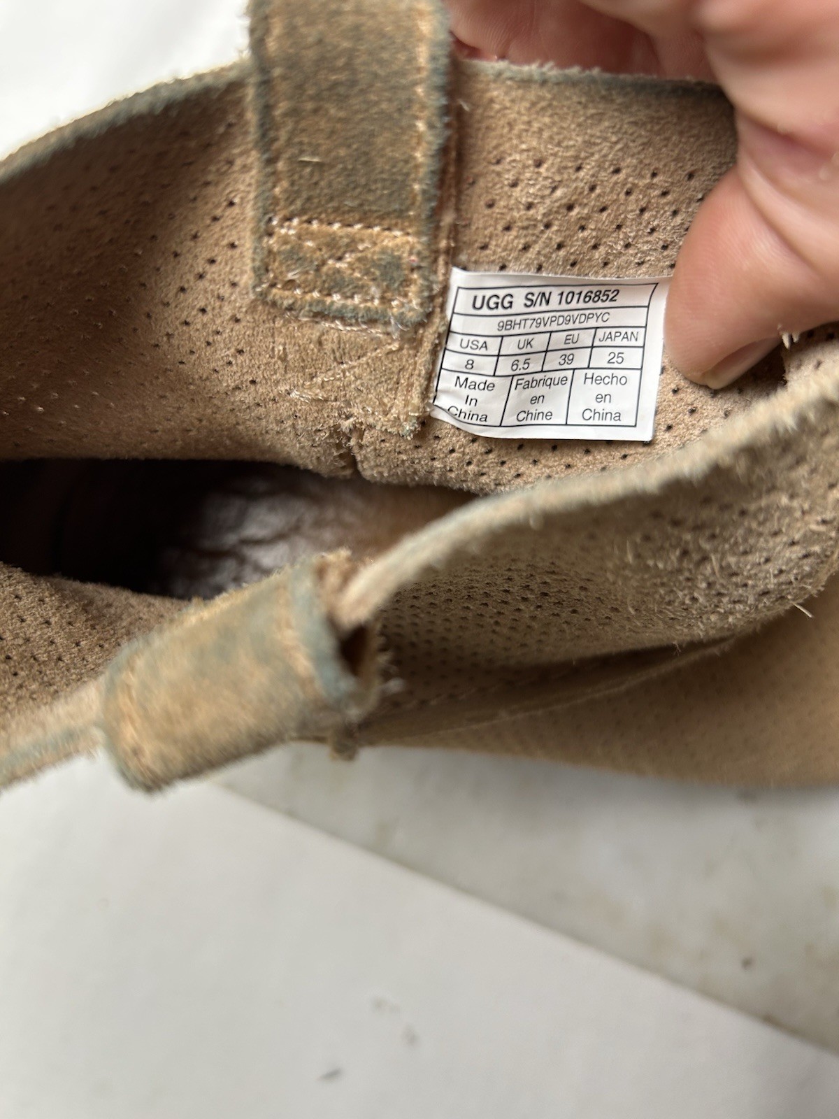 Ugg Classic Unlined Mini Perf 1016852 Tan Size 8 Women’s Boots