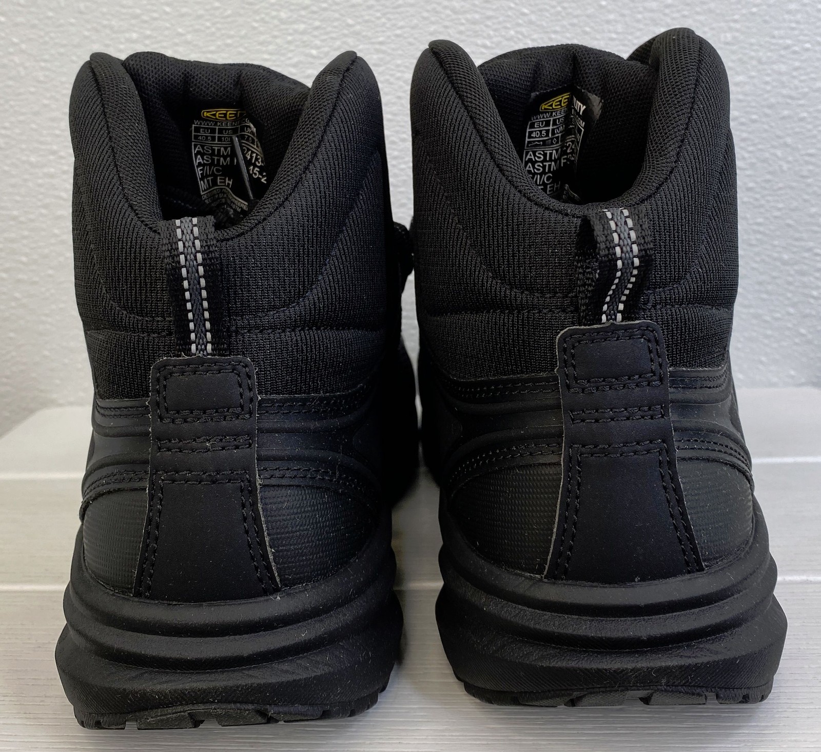 KEEN Womens Vista Energy Mid Composite Toe Work Boots, Black/Raven, Size 10