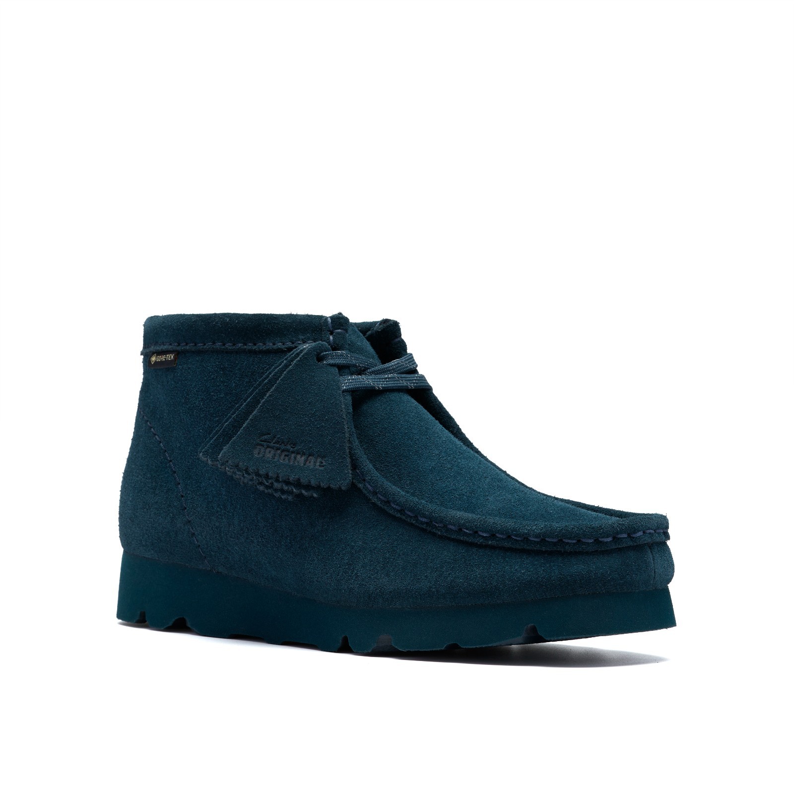 Clarks Women’s Wallabee Boot GTX Dark Teal Suede 26183070