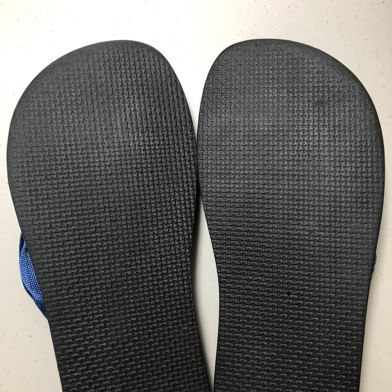 Kinsman 70’s 80’s Thongs Flip Flops Sandals Women’s M (~8.5) Blue Layered Foam