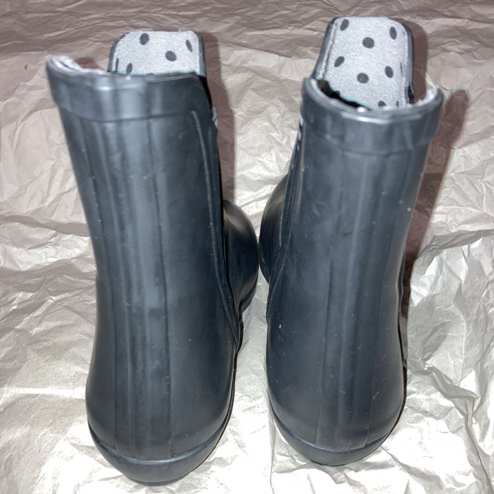 London Fog Piccadilly Rain Boots, Women’s Sz 8M, BLACK MSRP VALUE $50