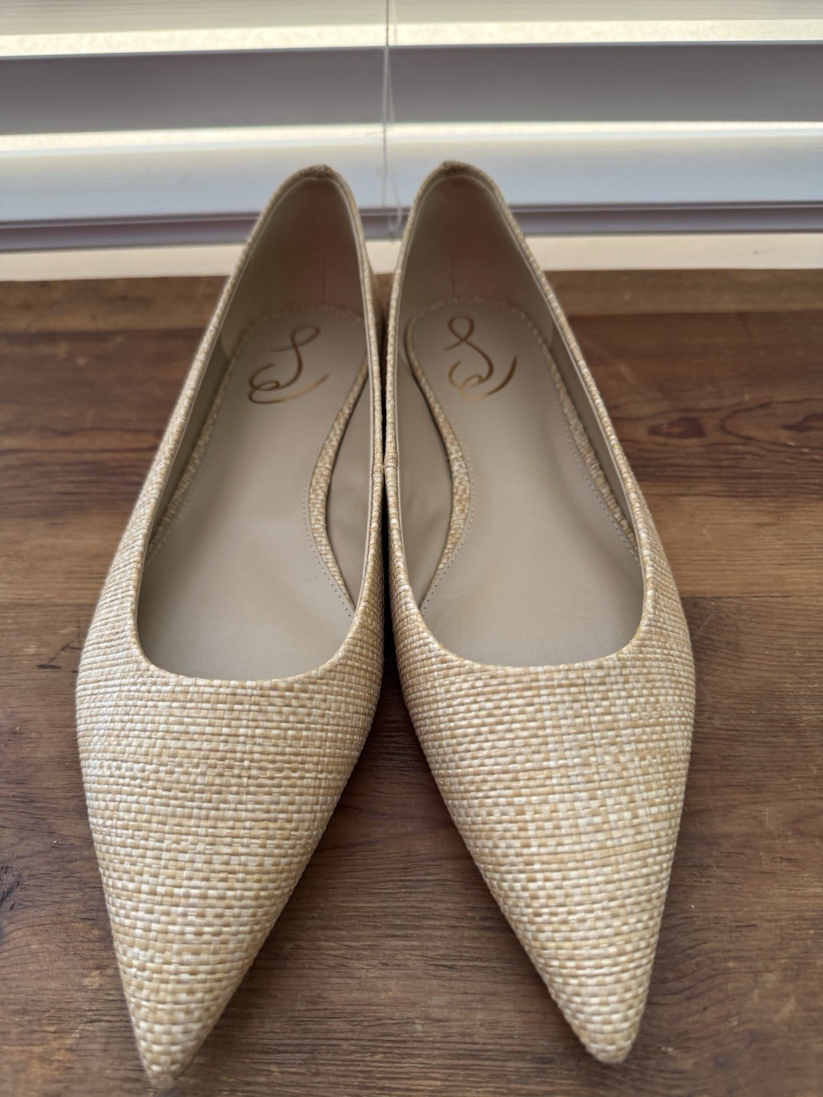 Sam Edelman Wanda Point Flat Sz 9.5 in Beechwood Weave – NWOB