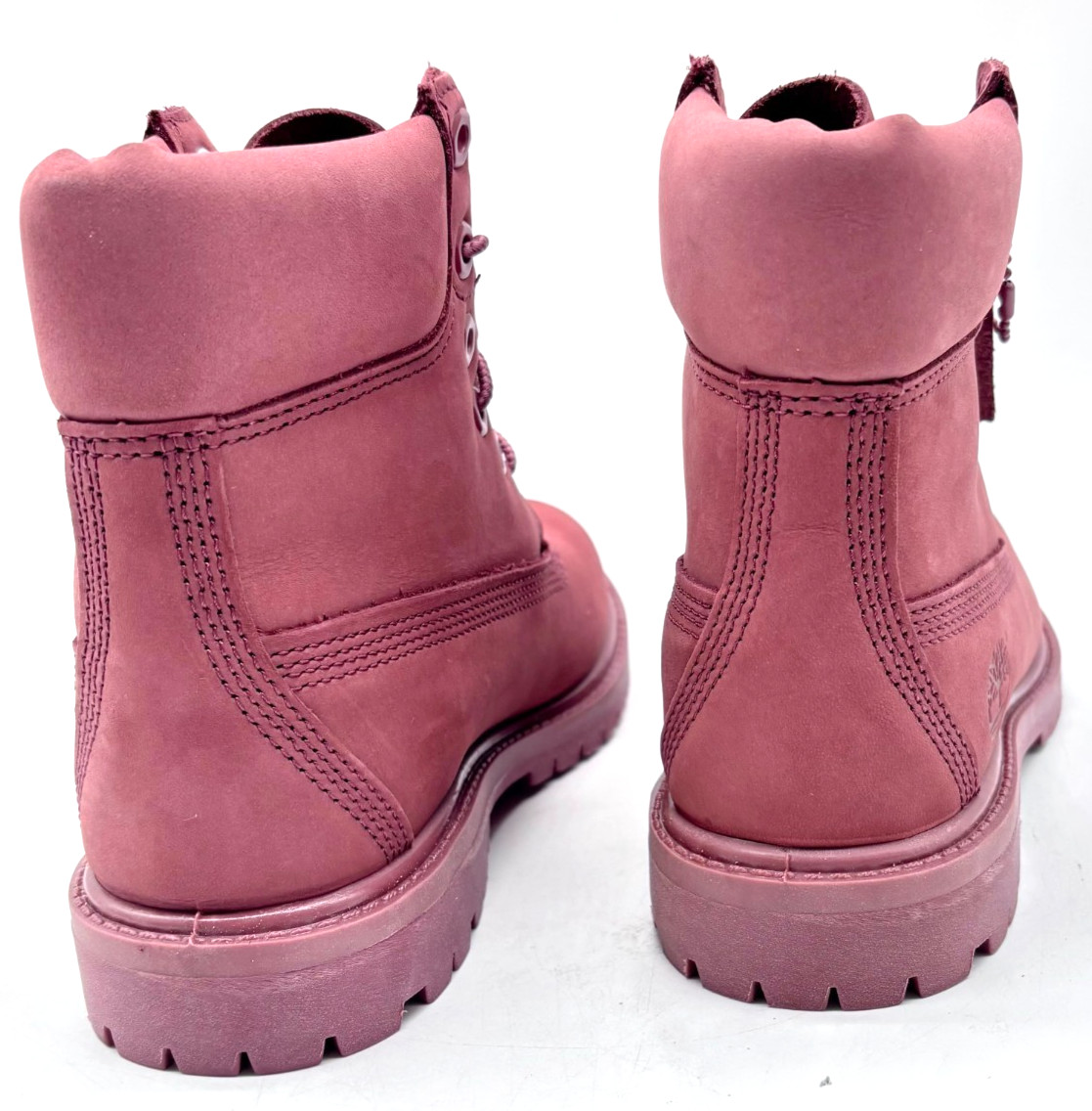 Timberland Women’s Premium 6In Lace Up Waterproof Medium Red Nubuck Boots Size 5