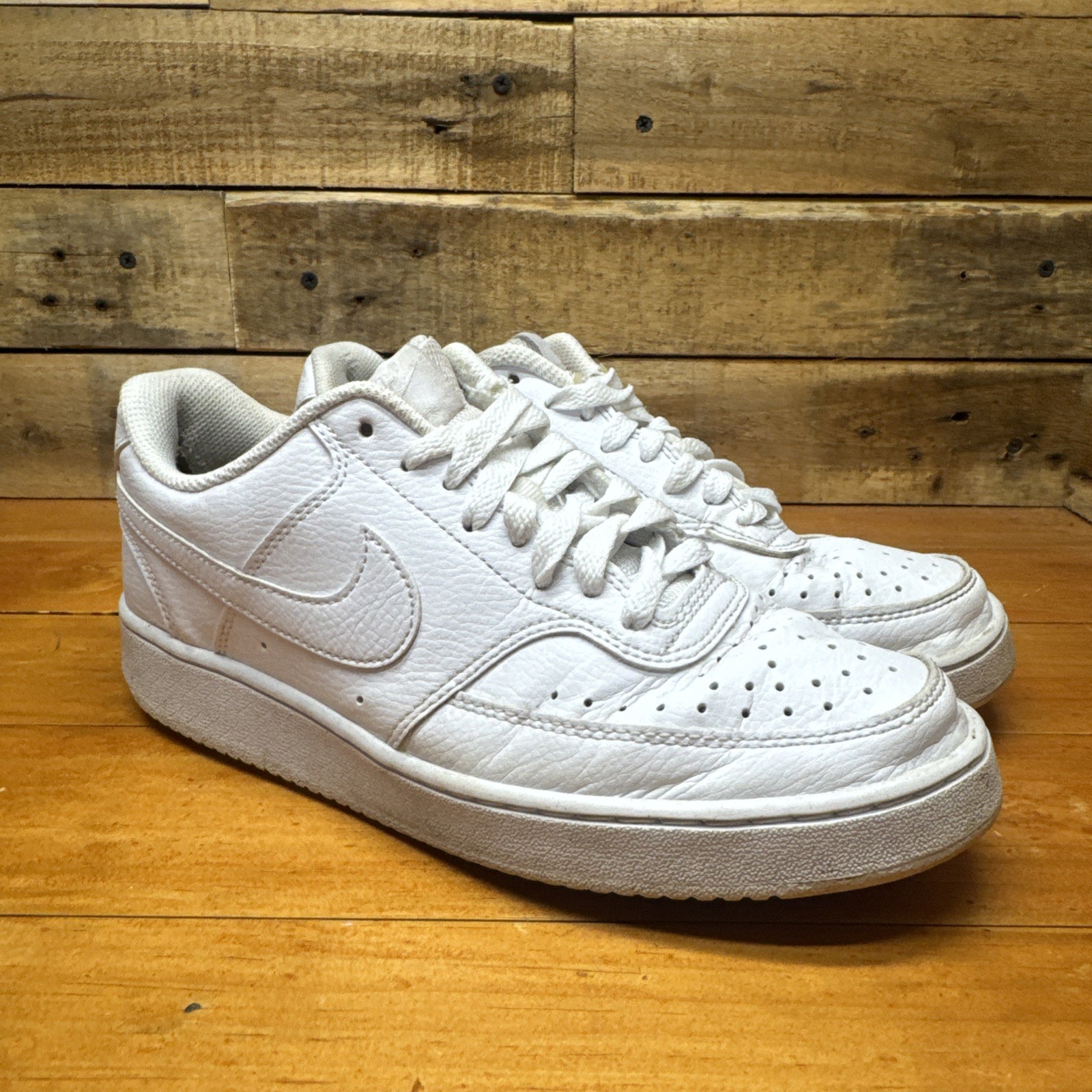 NEW Nike Court Vision Low Next Nature Triple White DH3158-100 Womens Size 8