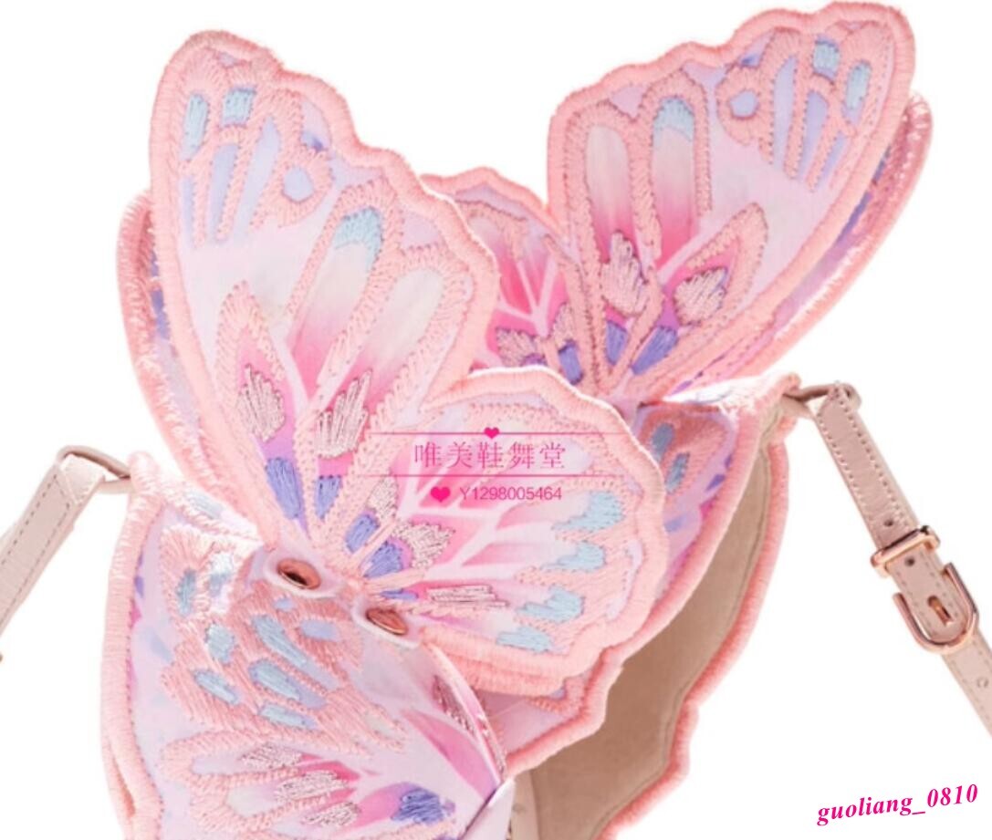 Butterfly Women’s Leather Sandals Stilettos Heel Shoes Summer Formal Fashion OL