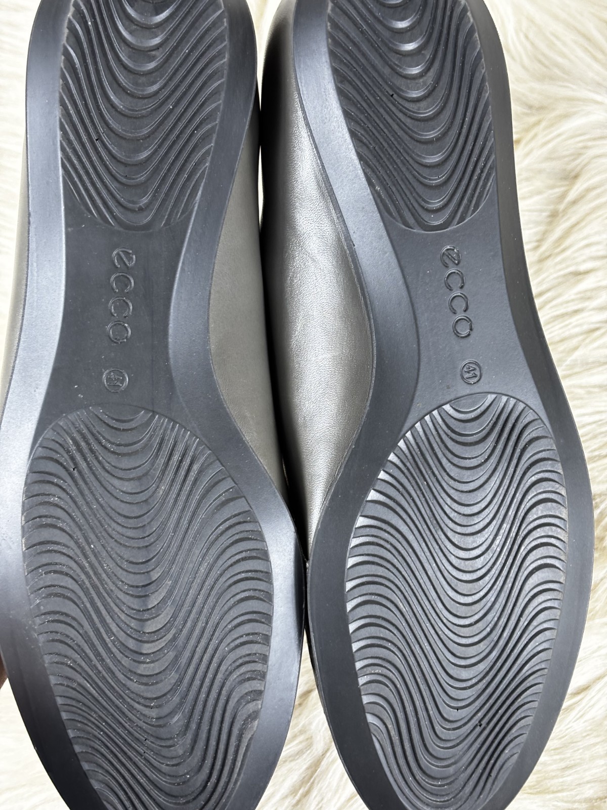 ECCO Touch 35 Loafers Women’s EU 41 US 10.5 Gray Leather Slip On Comfort